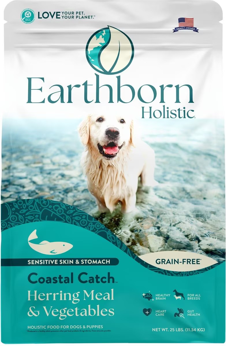 Earthborn Holistic Coastal Catch Herring Meal & Vegetables Grain-Free Dry Dog Food - 25 Lbs