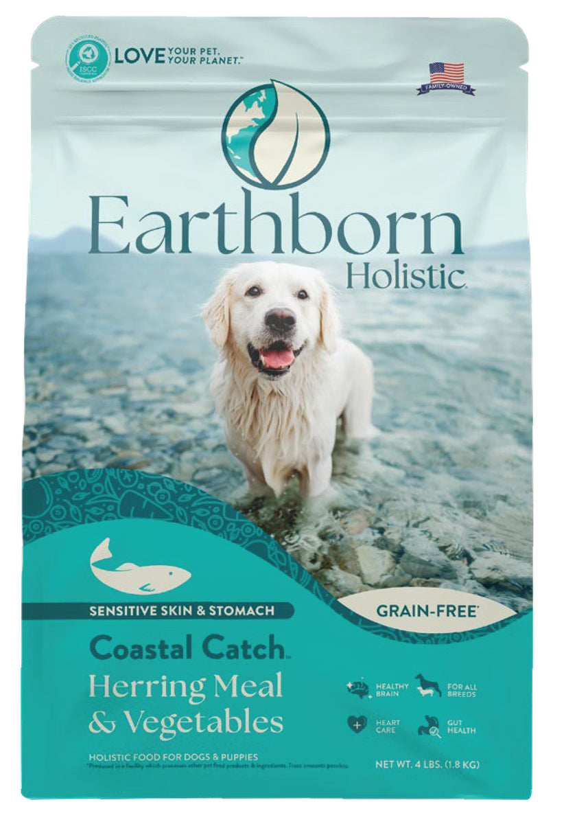 Earthborn Holistic Coastal Catch Herring Meal & Vegetables Grain-Free Dry Dog Food - 4 Lbs