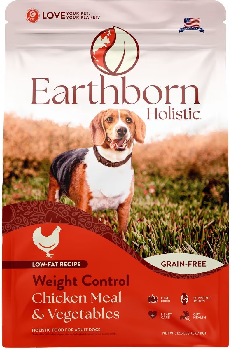 Earthborn Holistic Weight Control Chicken Meal & Vegetables Grain-Free Dry Dog Food - 12.5 Lbs