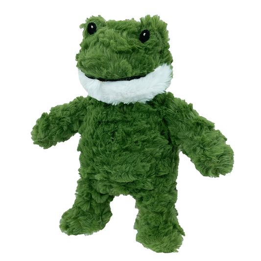 PetLou Frog Shaped Dog Toy, 9-inches Height, Green