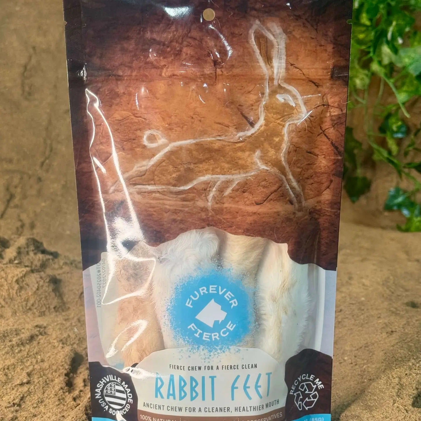 FUREVER FIERCE Rabbit Feet Dog Treats 4ct Bag