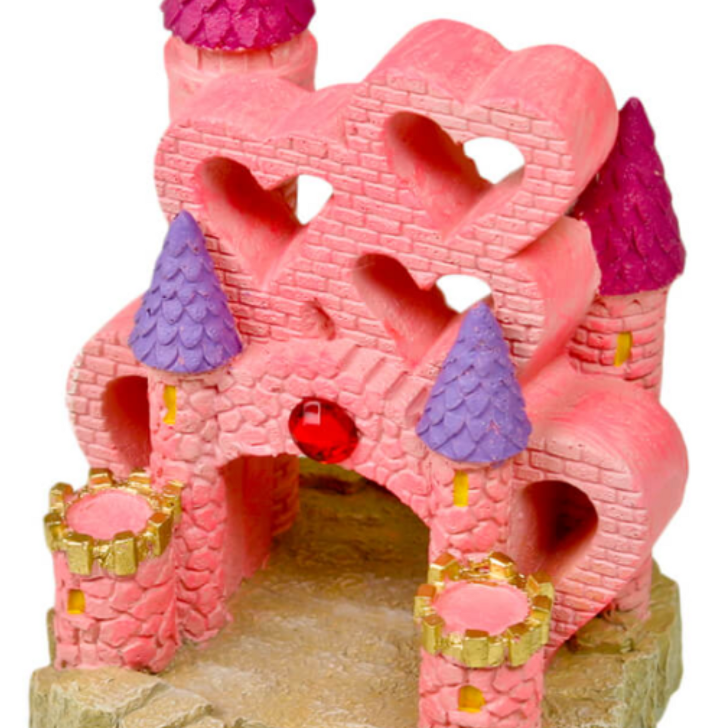 Exotic Environments Pink Heart Castle Aqiarum Ornament- DS