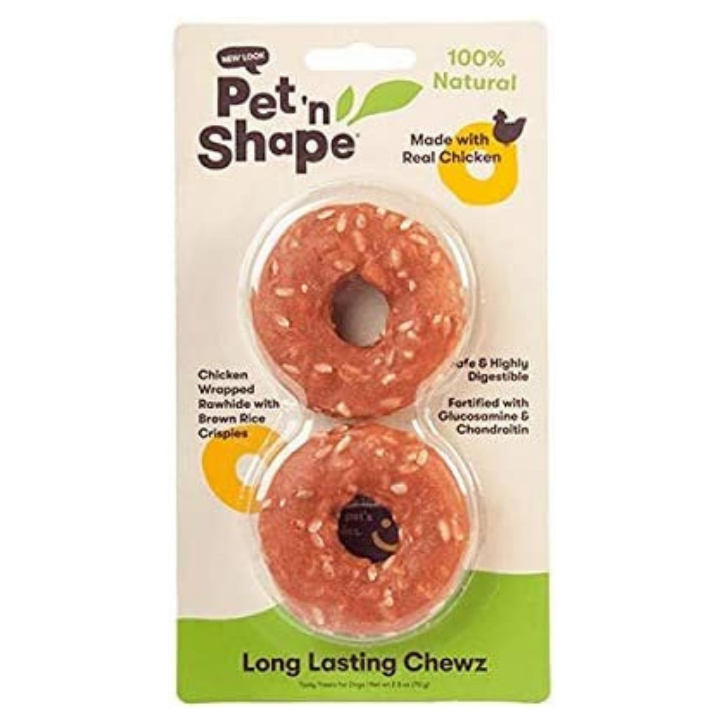 Pet 'n Shape Long Lasting Chewz Rings - Chicken Flavor(2.5 oz -2 Pack)