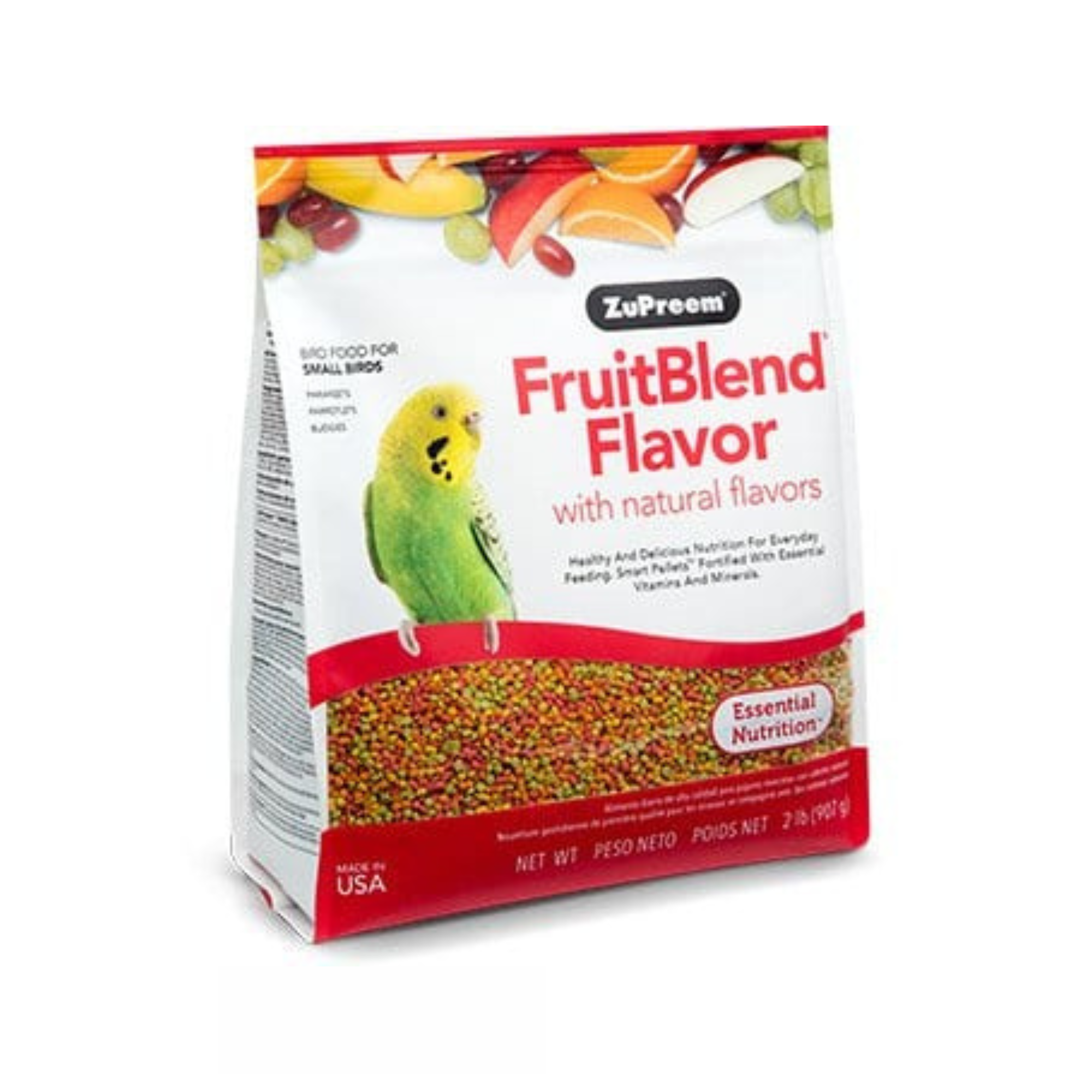 ZuPreem FruitBlend Premium Daily Bird Food For Small Birds - 14 Oz- DS ...