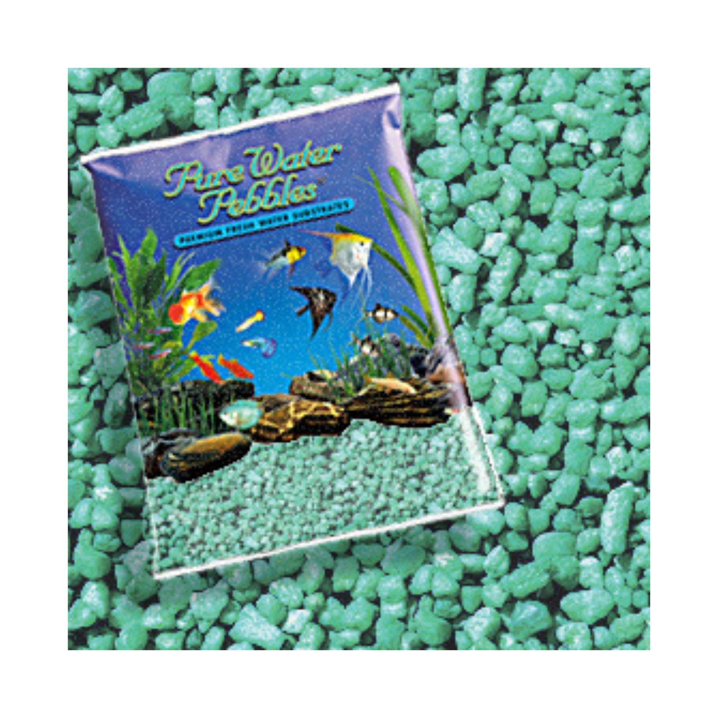 Pure Water Pebbles Aquarium Gravel - Turquoise - DS