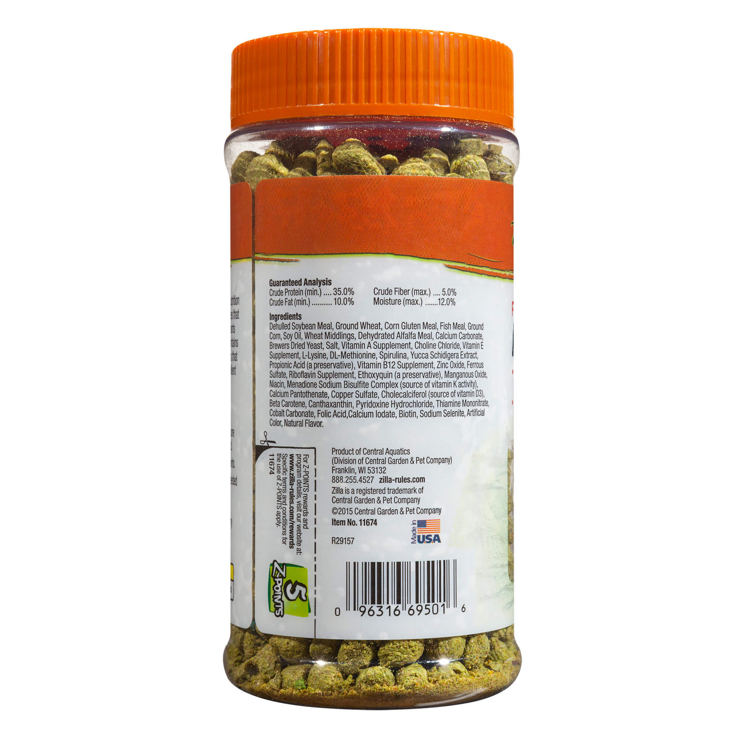 Zilla Aquatic Turtle Food - 6 oz