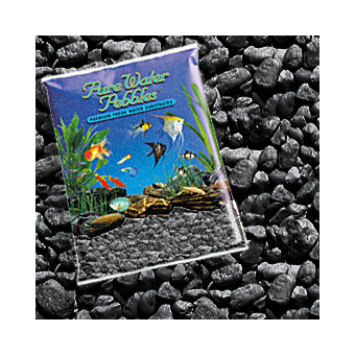 Pure Water Pebbles Aquarium Gravel - Jet Black(5 Pound) - DS