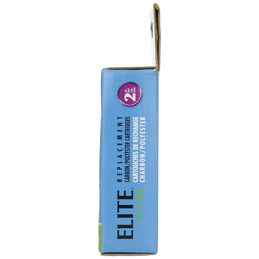 Elite Hush 10 Replacement Carbon / Polyester Cartridges (2 count) - DS