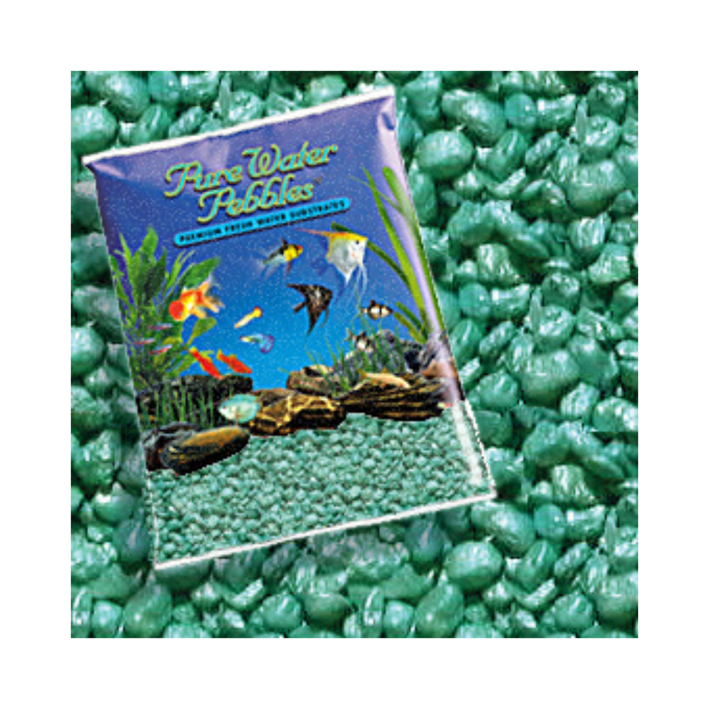 Pure Water Pebbles Aquarium Gravel - Emerald Green(2 Pound) - DS