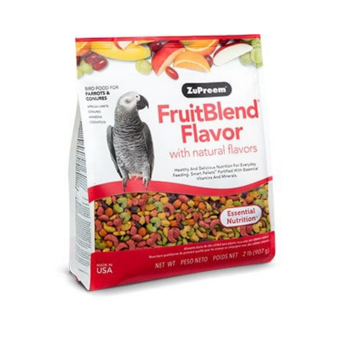 ZuPreem FruitBlend Flavor Bird Food for Parrots & Conures - 3.5 Pound- DS