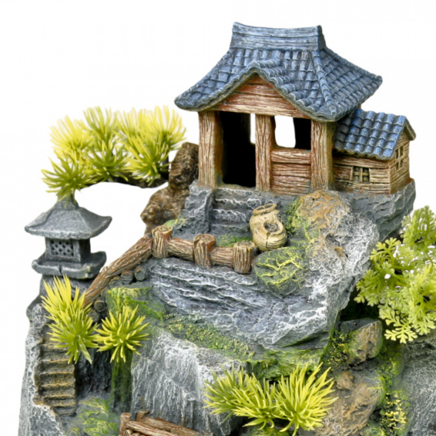 Blue Ribbon Pet Products Exotic Environments Cottage House with Bonsai Aquarium Ornament