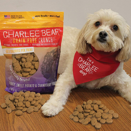 Charlee Bear Grain-Free Crunch Training Dog Treats Variety 3 Pack - 8 oz