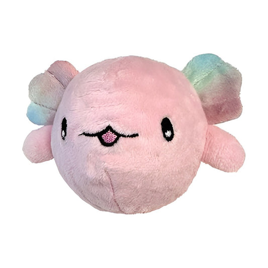 fouFIT Fuzzy Wuzzy Axolotl Spikers 2-in-1 Spiker Ball Toy - Pink (Small)