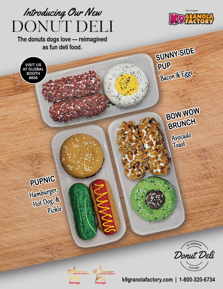Donut Deli, Pupnic - Hamburger, Hot Dog & Pickle Gourmet Donut Treats For Dogs - 3pk