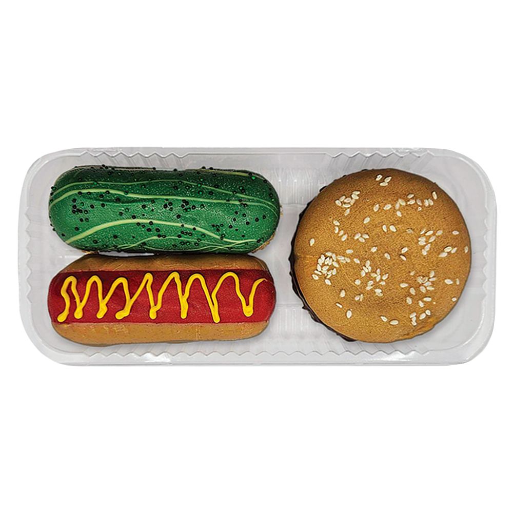 Donut Deli, Pupnic - Hamburger, Hot Dog & Pickle Gourmet Donut Treats For Dogs - 3pk