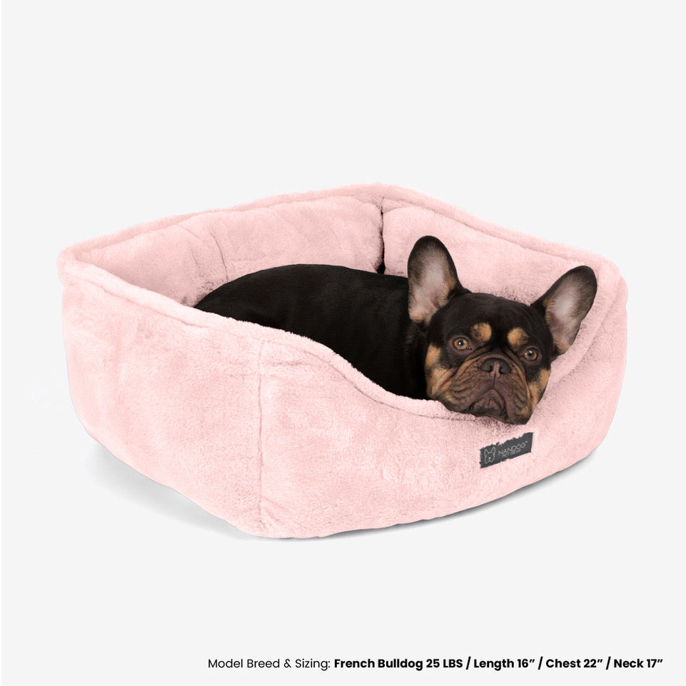 NANDOG Super Cloud Reversible Dog Bed in Blush - Pink