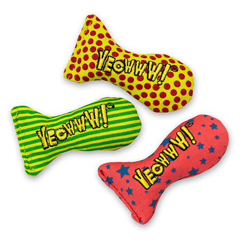 Yeowww! 100% Organic Catnip Stinkies Sardines, Variety Pack of 6 Total
