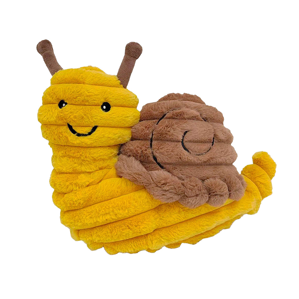 Pet Lou Bugs Life - Snail Dog Toy, 16-Inch, Yellow, Brown