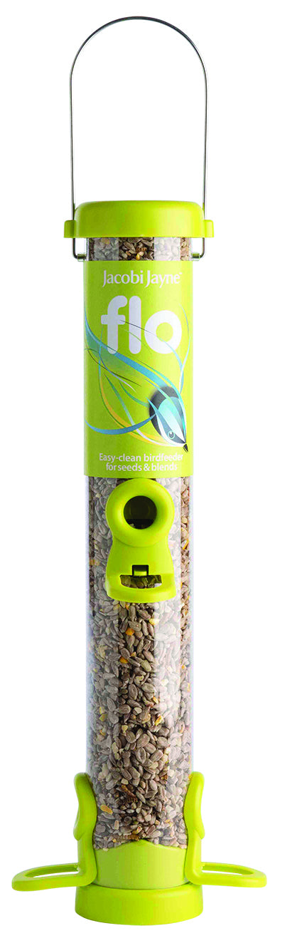 Jacobi Jayne Lime Flo Tube Seed Bird Feeder 4 Port