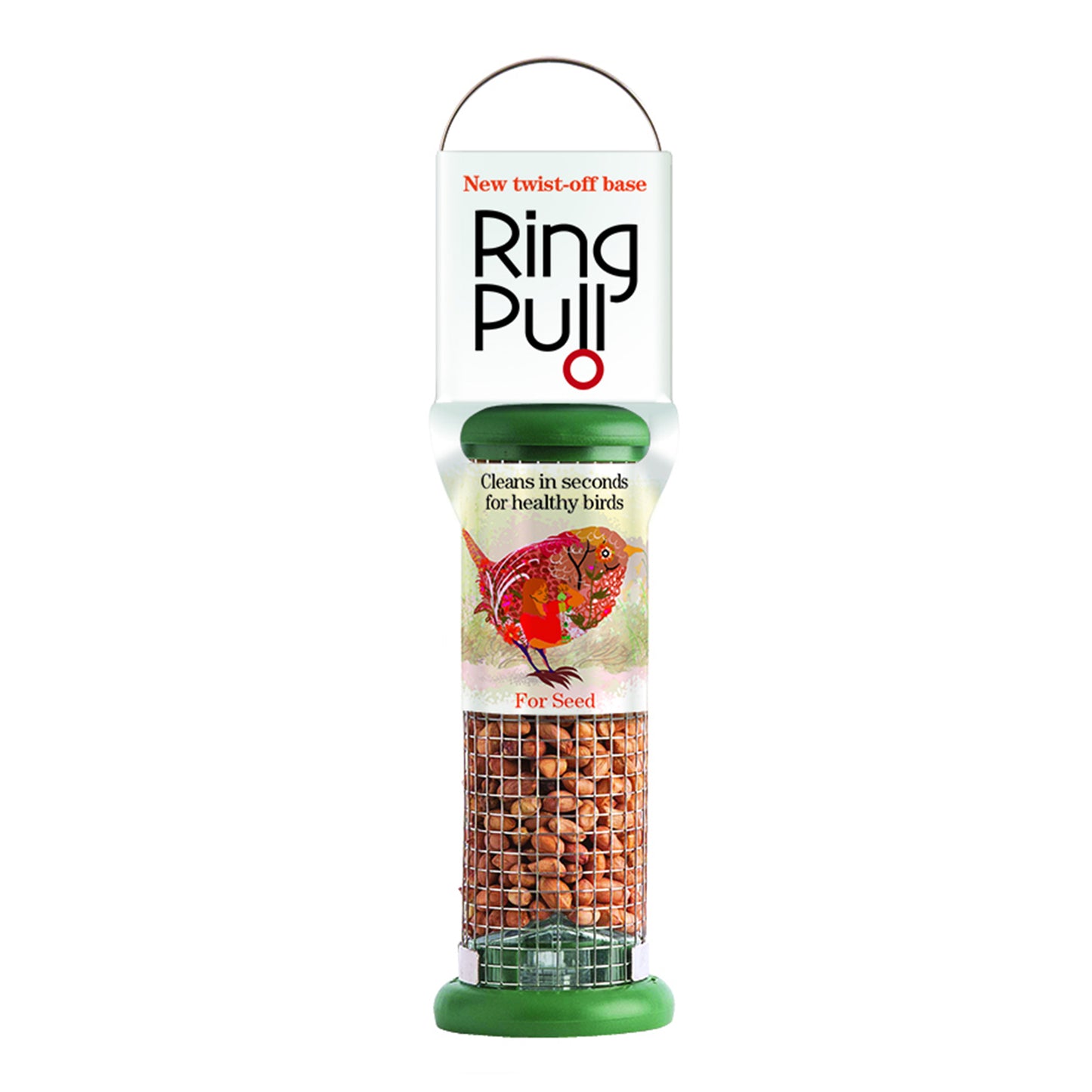 Jacobi Jayne Green Ring Pull Peanut Mesh Bird Feeder - Small