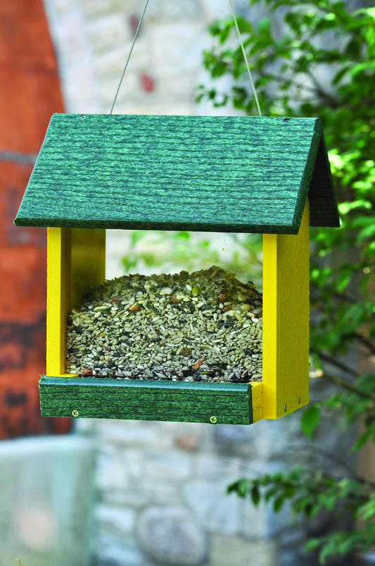 Nature's Select Green/Yellow Hopper Feeder - 10"X 9"X 11"