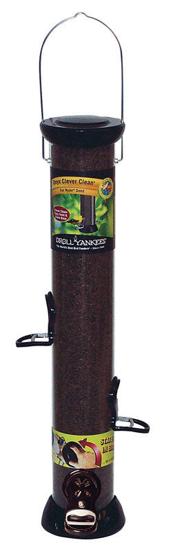 Droll Yankees Black Onyx Clever Clean Nyjer Mesh Thistle Tube Bird Feeder - 18"