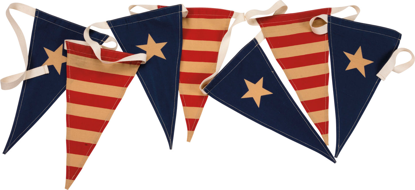 Primitives by Kathy Vintage Flags Pennant Garland Banner