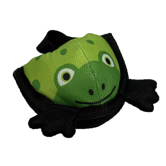 PetLou 4" RIP 4 Treats Frog Dog Toy
