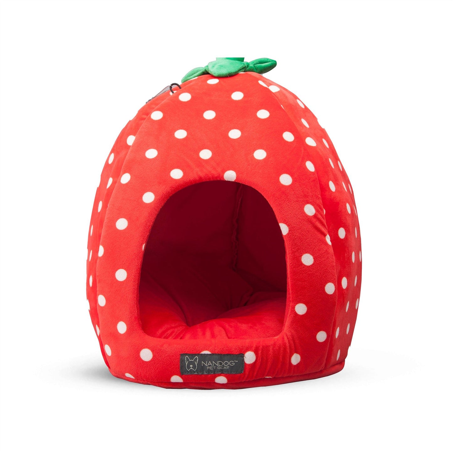 Nandog Strawberry House Dog & Cat Bed - 18"