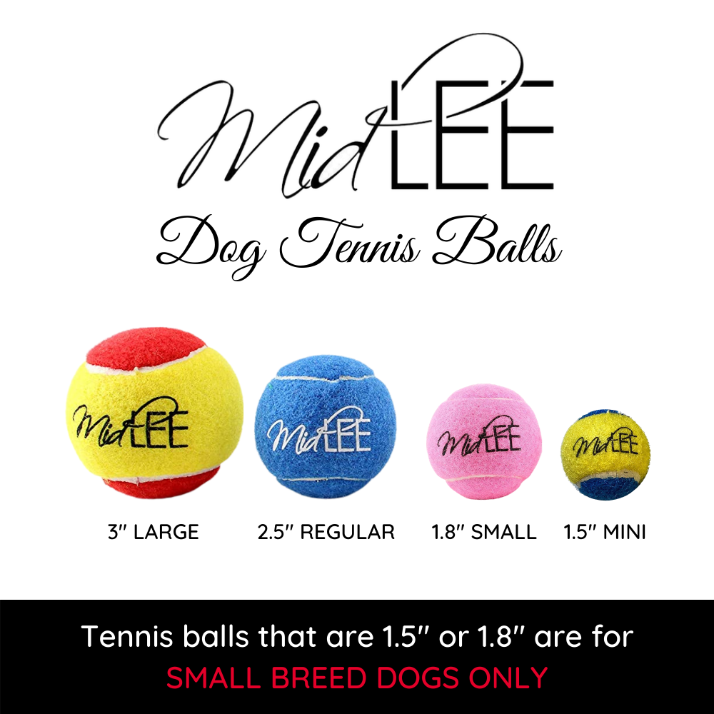 Midlee X-Small Dog Tennis Balls 1.5" Pack of 12 (Red, 1.5 inch Set of 2)