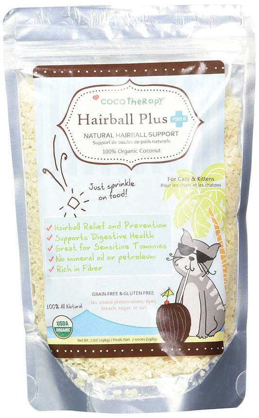 CocoTherapy Hairball Plus Fiber for Cats (1 Pouch), 7 oz