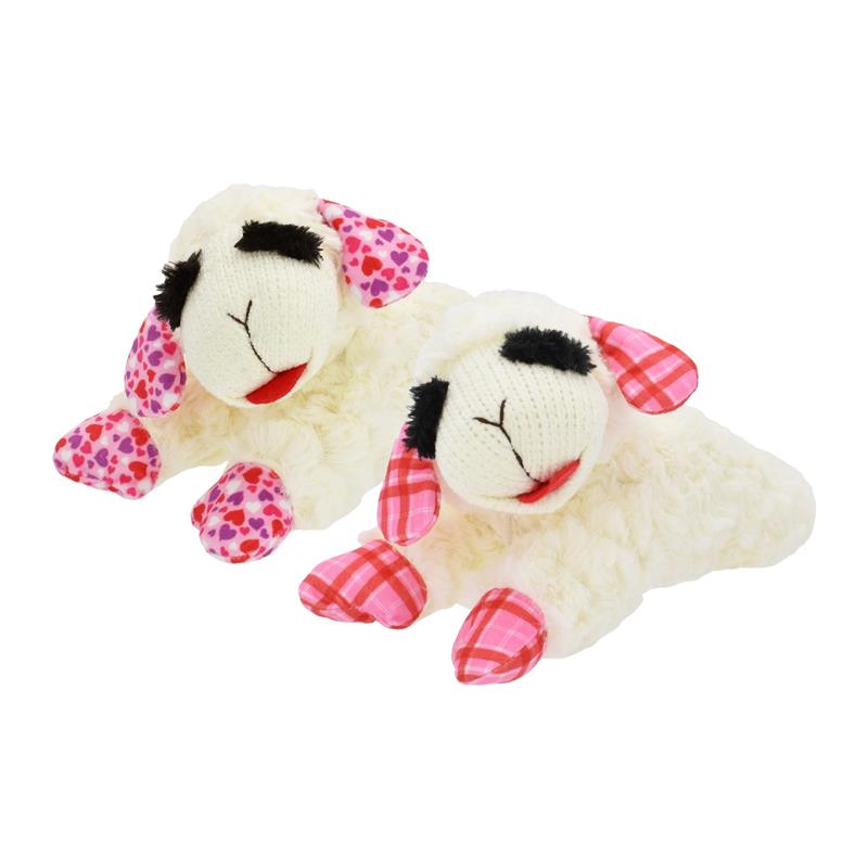 Lamb Chop Valentine's Day Hearts Plush Dog Toy, 10.5"