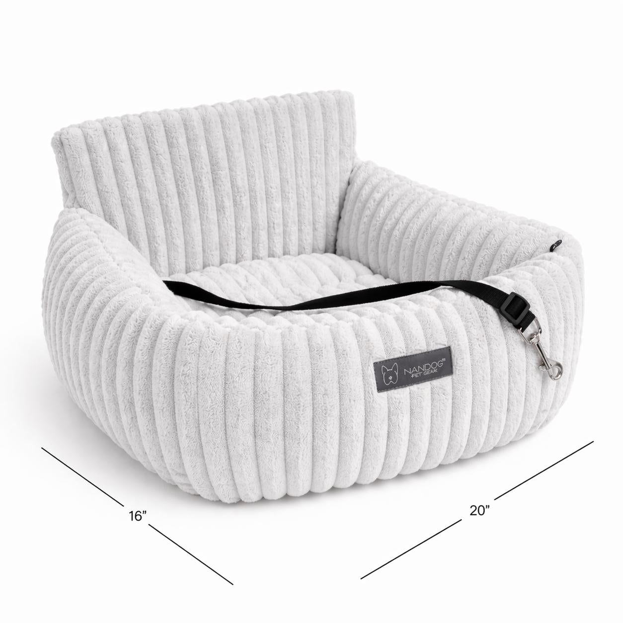 Nandog Pet Gear The Car Seat Gray Velvety Cloud S – Limited Edition