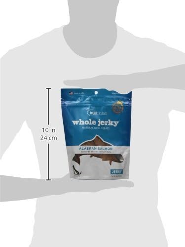 Fruitables Whole Jerky Strips Alaskan Salmon Natural Gluten Free Dog Treats 5 Ounce, Pack of 3