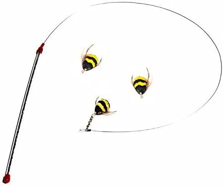 Go Cat Da Bee Teaser Wand And TWO Extra Bee Attachments Set