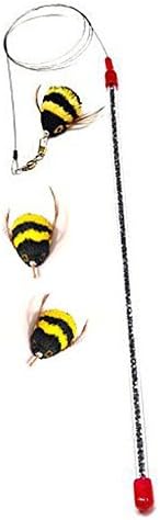 Go Cat Da Bee Teaser Wand And TWO Extra Bee Attachments Set