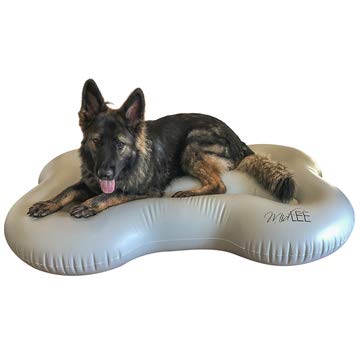 Midlee Dog Raft Pool Float Inflatable Bone Shape