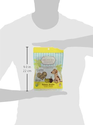 Cocotherapy Pure Hearts Coconut Cookies – Banana Brulee, (1 Pouch), 5 Oz.