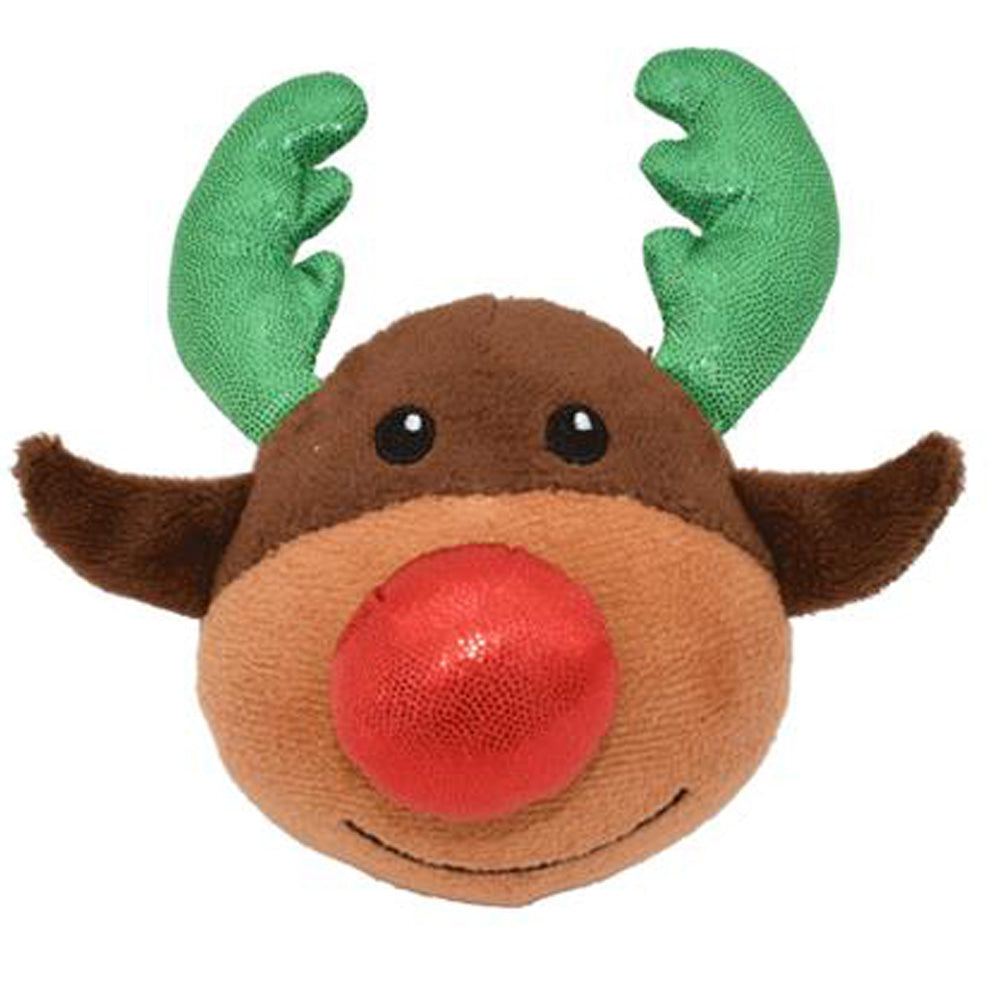 MULTIPET Holiday Pull & Vibrate Plush Cat Toy - Reindeer