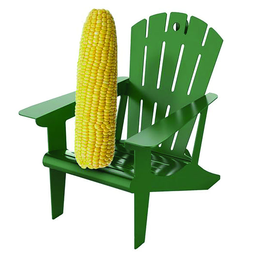 Backyard Essentials Hunter Green Metal Adirondack Chair Squirrel Feeder (6" X 9")