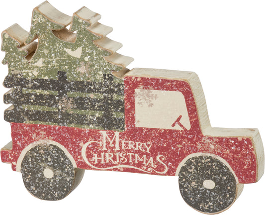 Primitives by Kathy Tree And Truck Merry Christmas Chunky Sitter