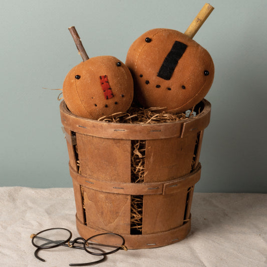 Primitives by Kathy Orange Pumpkin Head Set