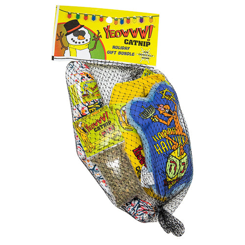 Yeowww Dreidel Krinkle Holiday Gift Bundle Catnip Toy