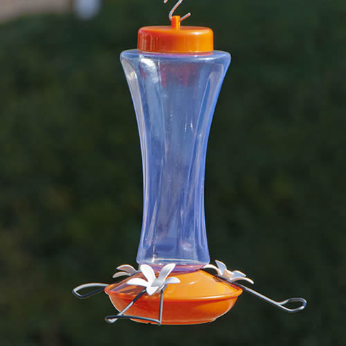 Audubon Orange Plastic Trumpet Oriole Bird Feeder - 20 Ounce