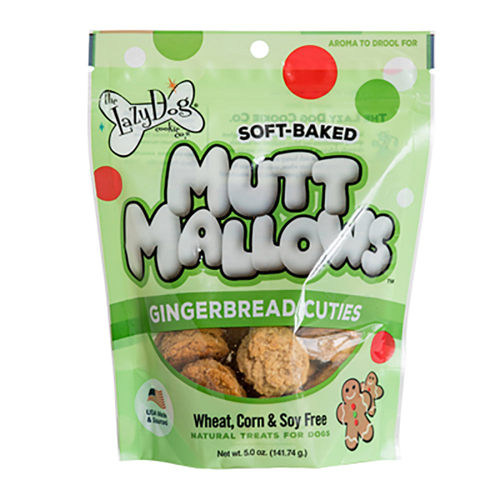 The Lazy Dog Cookie Co. Soft Baked Mutt Mallows, Gingerbread Cuties