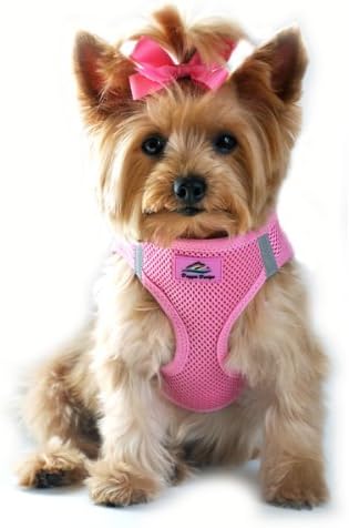 DOGGIE DESIGNS Choke Free Reflective Step in Ultra Harness - Pink American River