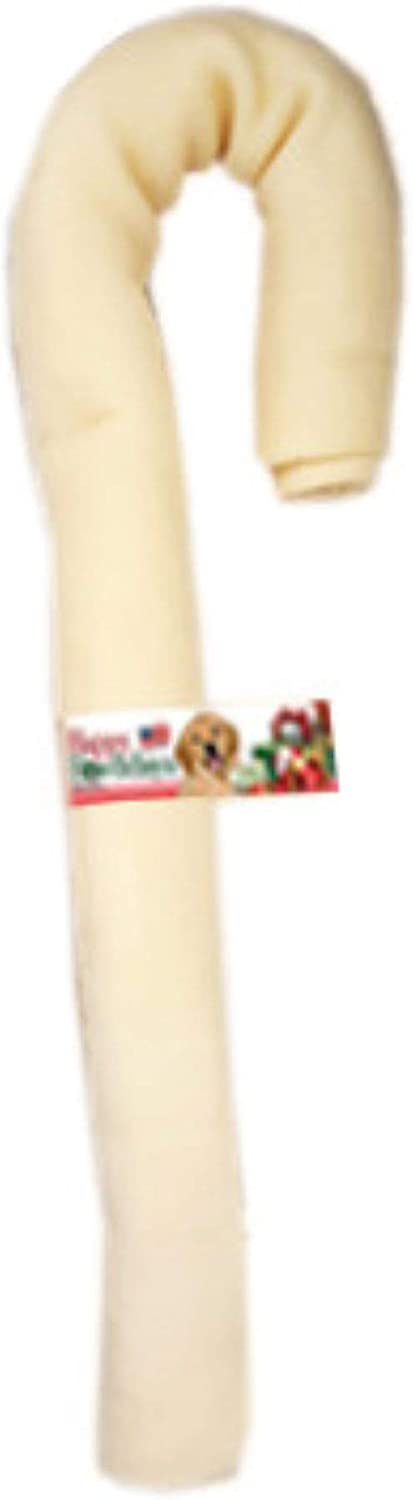 Pet Factory 14-15" Extra Large Rawhide Holiday Cane for Dogs 1 Pack Made in the USA