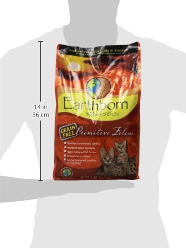 Earthborn Holistic Primitive Feline Grain Free 44/20 Cat Food - 5 lbs