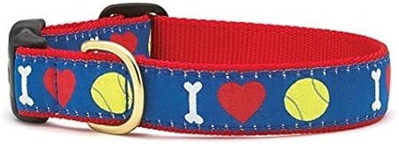 I Heart Tennis Dog Collar - Medium (12-18") 1" wide