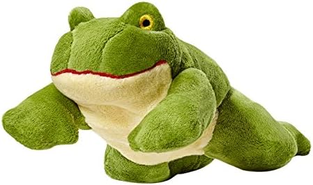 Fluff & Tuff Olive Frog Plush Dog Toy